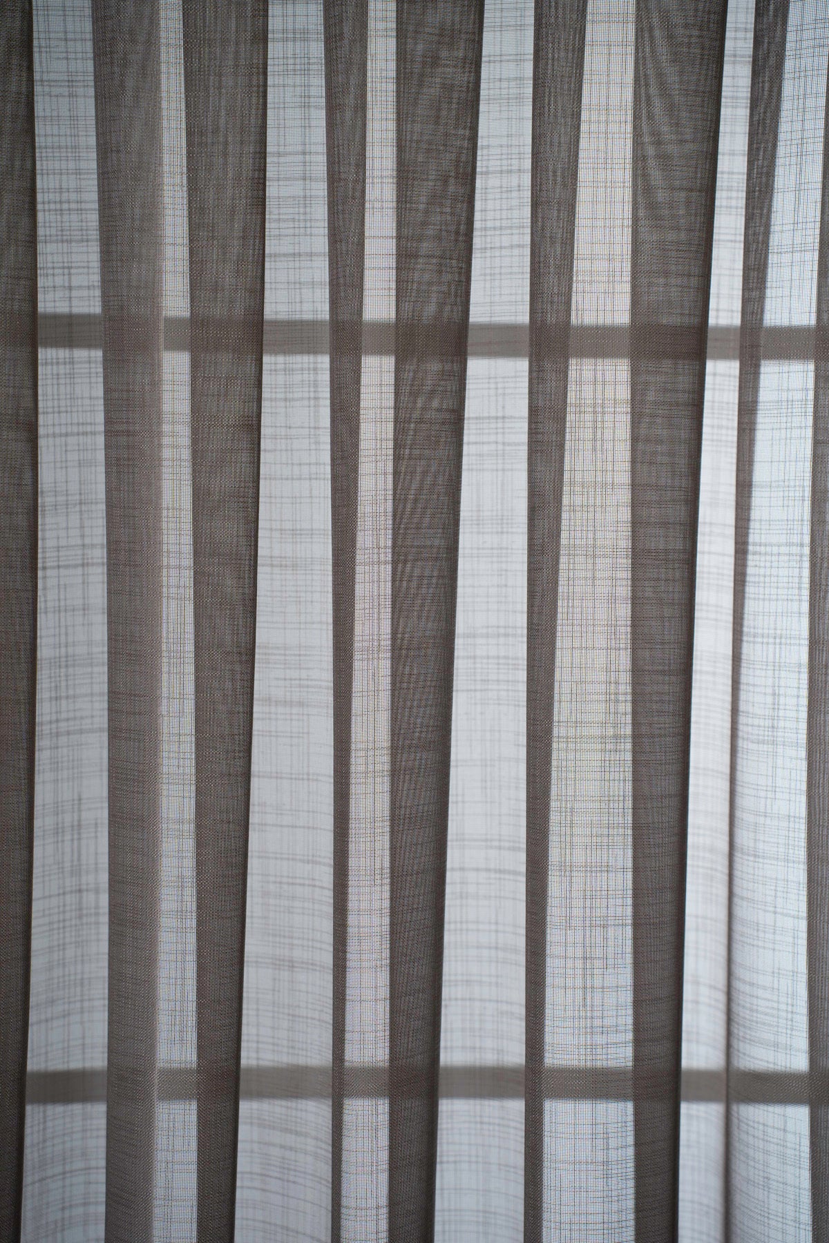 Estetik Modern Flamlı Dokulu Pileli Tül Perde Salon Oturma Odası Yatak Odası Çocuk Odası — Kahverengi
