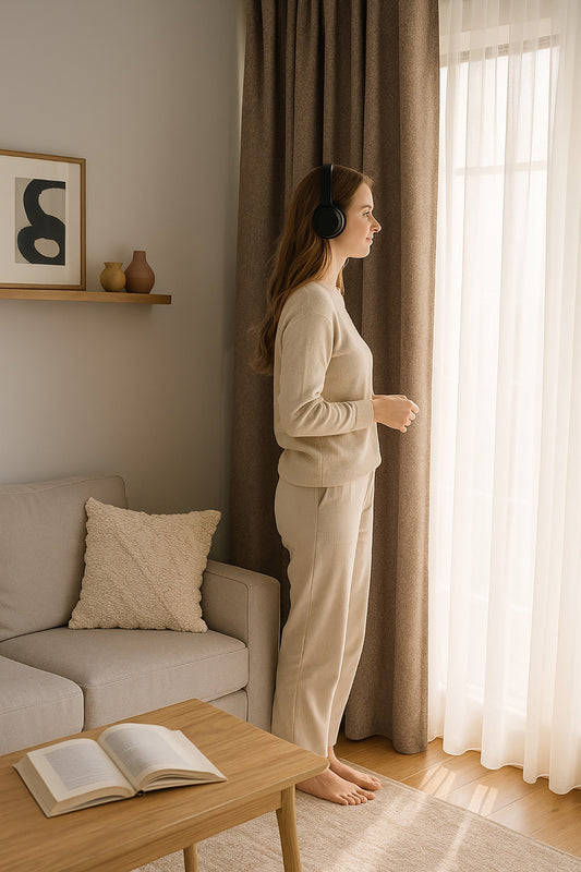 Dekoratif Şık %5 Simli Natural Yumuşak Dökümlü Fon Perde Salon Oturma Odası Yatak Odası Antre