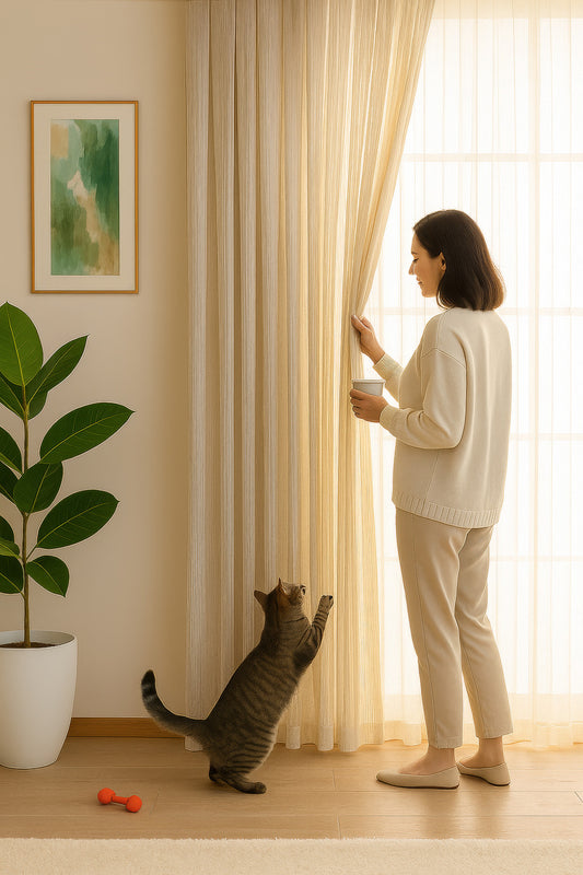 Dökümlü Dayanıklı Dekoratif Gramajlı Tül Perde Pile Mutfak Salon Yatak Odası Çocuk Odası Antre