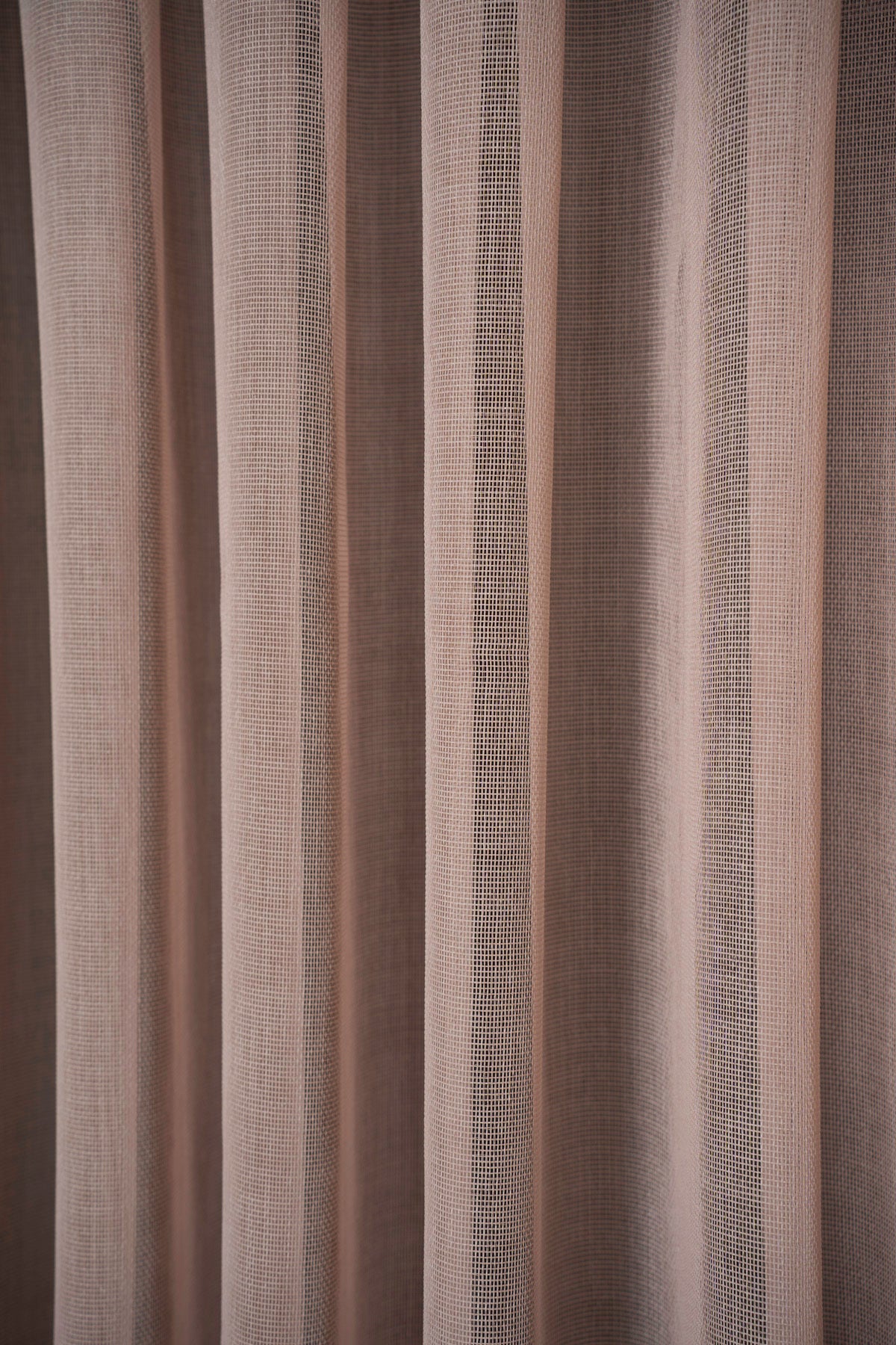 Natural Modern File Dokulu Keten Tül Perde PİLELİ Salon Oturma Odası Yatak Odası Çocuk Odası — Pembe