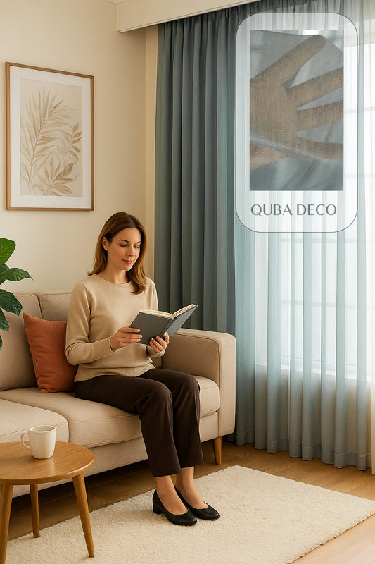 Soft Dokulu Şık Pileli Tül Perde Salon Oturma Odası Yatak Odası Çocuk Odası —  Gri