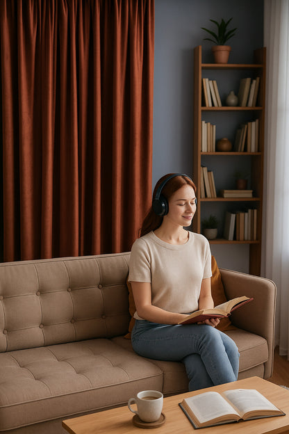 Süet Elit Kadife Dokulu Natural Fon Perde Salon Oturma Odası Yatak Odası Antre — Turuncu