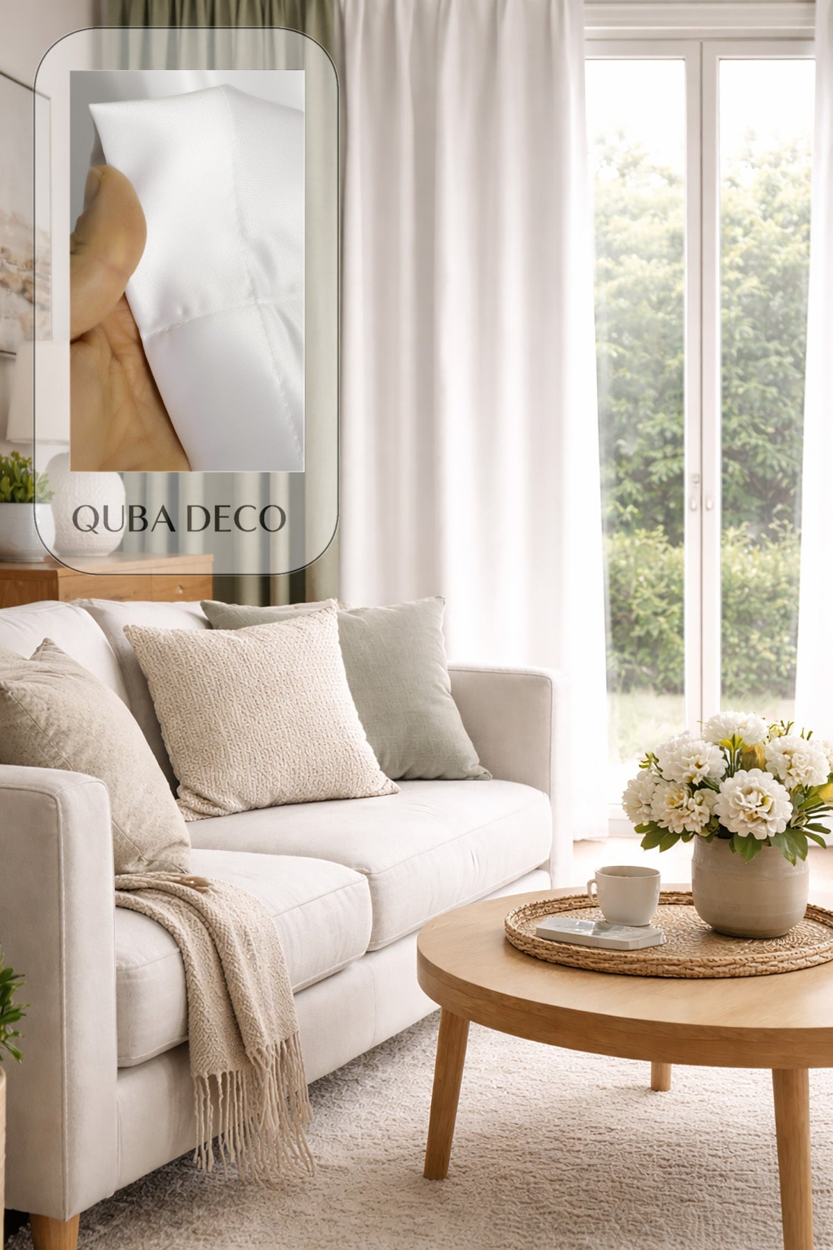 Modern Dayanıklı Düz Beyaz Güneşlik Perde Salon Oturma Odası Yatak Odası Çocuk Odası — Beyaz