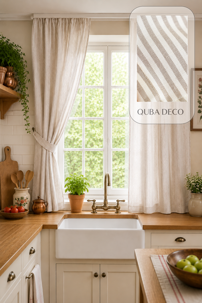 Premium Pötikare Desenli Ütü İstemez Su İtici Dayanıklı Fon Perde Salon Oturma Odası Mutfak Yatak Odası